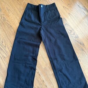 Anthropologie Black wide leg pants